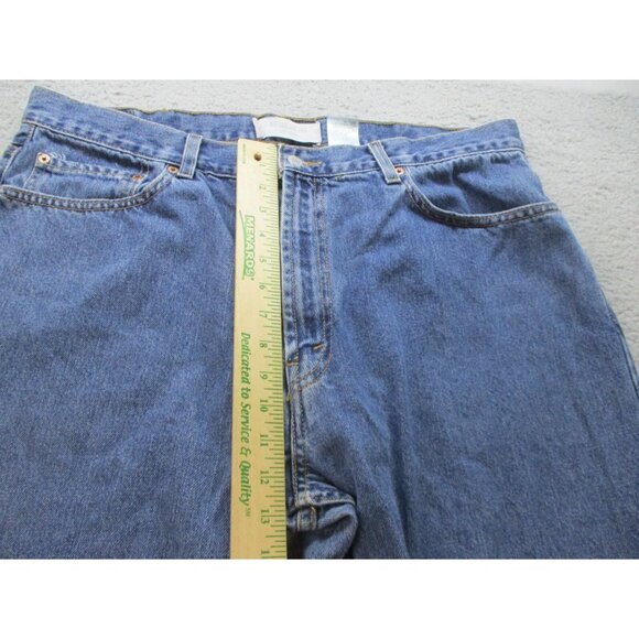 Levis 505 Jeans Mens 40x32 Blue Denim Zip Fly Straight Regular Fit Workwear Pant - Picture 4 of 8